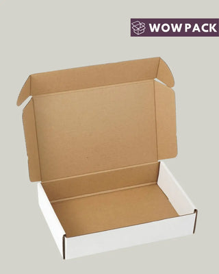 3-Ply White Mailer Boxes | 150 GSM Corrugated Shipping Boxes