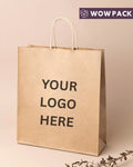 Printed Kraft Paper Carry Bags with Handle | Eco-Friendly Shopping & Packaging Bags