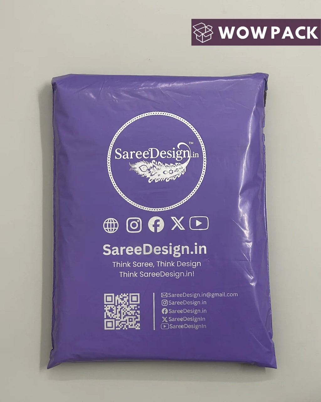 Custom printed purple courier bags for e-commerce packaging with logo branding durable waterproof and secure shipping