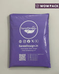 Custom printed purple courier bags for e-commerce packaging with logo branding durable waterproof and secure shipping