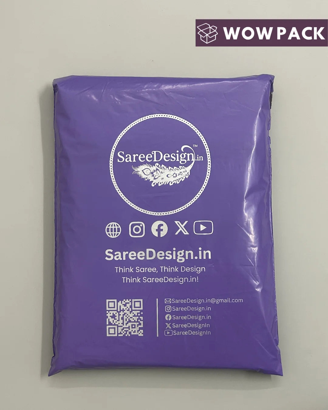 Custom printed purple courier bags for e-commerce packaging with logo branding durable waterproof and secure shipping