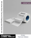 Direct thermal transfer label rolls 4x6 inches for shipping labels compatible with barcode printers for e-commerce packaging