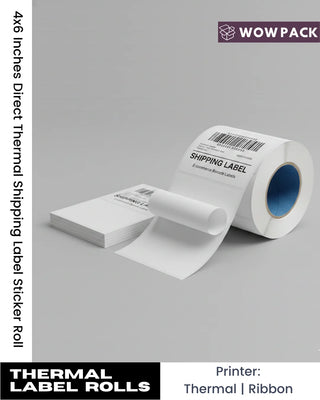 Direct Thermal Transfer Label Rolls(4X6 Inches)(400 Labels/Roll) | Shipping Labels for E-commerce & Logistics