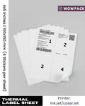 Easy ship A4 sticky label sheets for printing shipping labels self adhesive address labels for e-commerce packaging