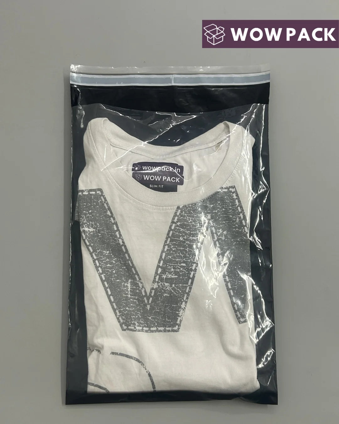 Printed single side transparent courier bags for e-commerce packaging with custom logo clear front and secure shipping