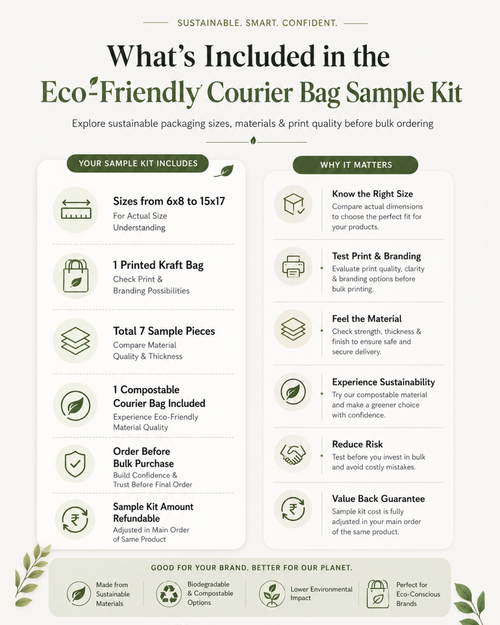 Brown Kraft Paper Bags Sample Kit | Test Eco-Friendly Packaging Before Bulk Order